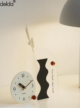 精选Mandelda简约现代客厅入户玄关轻奢桌面摆件电视柜家居座钟装