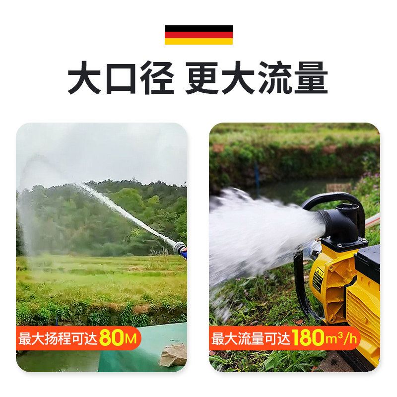 恒格尔家用大流量自吸泵220V抽水泵农用灌溉泵380V高扬程离心泵