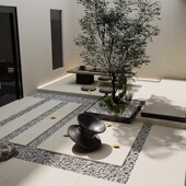 星云户外花园地砖防滑室外庭院奶油白荔枝面石英砖加厚地铺石瓷砖