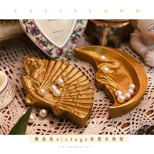中古风美人扇子月神首饰盘装饰壁挂家居软装拍摄道具墙面装饰挂件