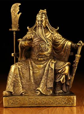 所有黄铜阅读关公饰品文关公夜读春秋季店公司家装开业礼品中国风