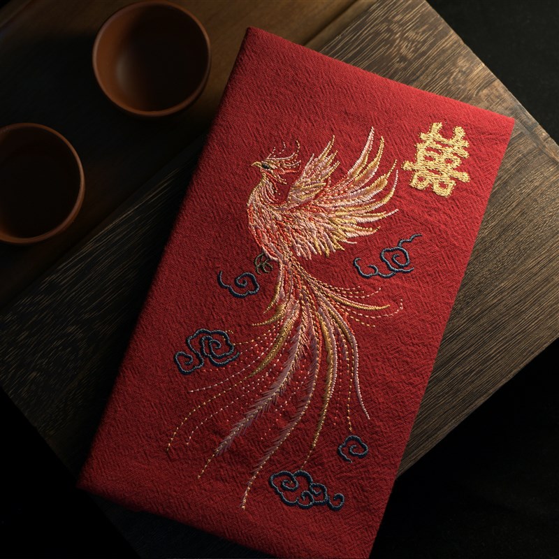 龙凤红包袋结婚专用订婚利是封喜囍事布艺刺绣高级万元改口费一对