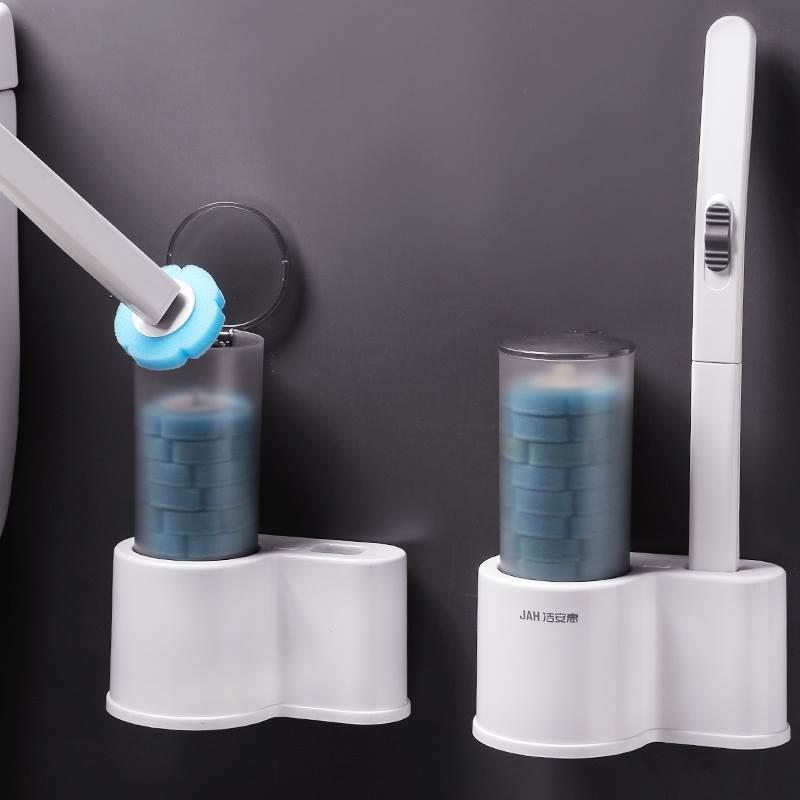 一次性马桶刷马桶清洁刷可溶解刷头替换头家用厕所刷壁挂式无死角