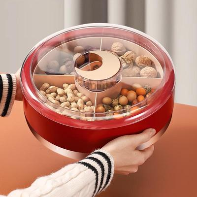 果盘客厅茶几家用干 干果盘新年喜庆糖果盘轻奢高档瓜子零食收纳