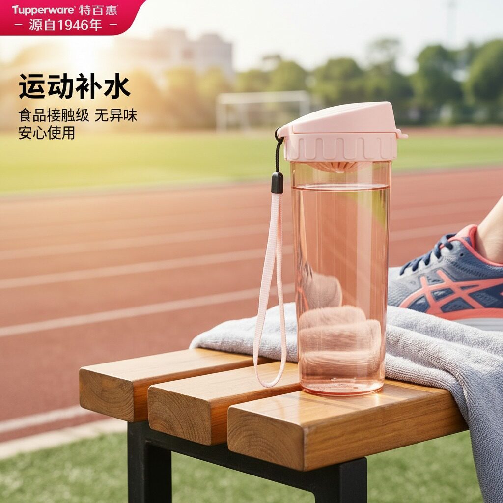 特百惠茶韵随心水杯500ml带滤格便携塑料杯子简约居家便携冷水壶