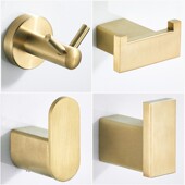 拉丝金色挂钩不锈钢壁挂免打孔墙壁衣柜挂衣钩卫生间单个衣钩单钩