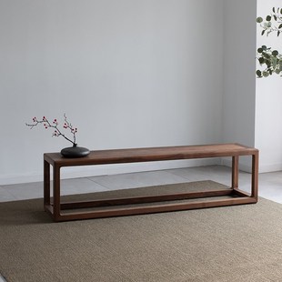 精选新中式北方老榆木长条凳实木长凳条凳长木板凳子简约餐桌凳家