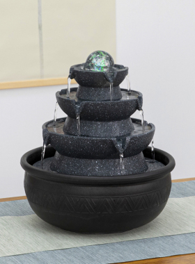 精选八方来财风水轮流水喷泉摆件循环水办公桌装饰客厅桌面招财风