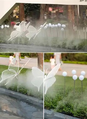 精选户外不锈钢镂空蝴蝶雕塑园林景观发光动物装饰售楼处地产草坪