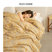 精选A类全棉双层纱大豆被子冬被加厚保暖春秋被子透气双人空调被