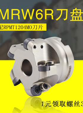EMRW6R铣刀杆白色高精抗震R6多齿密齿刀盘开粗EMRW6R-63-22-5T 63