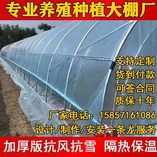 养殖大棚骨架钢管牛棚羊圈猪舍鹅兔养鸡场椭圆管温室种植大棚全套