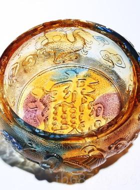 新款琉璃工艺品四玄兽聚宝盆关招财摆件罐家神居饰品客厅财位存钱