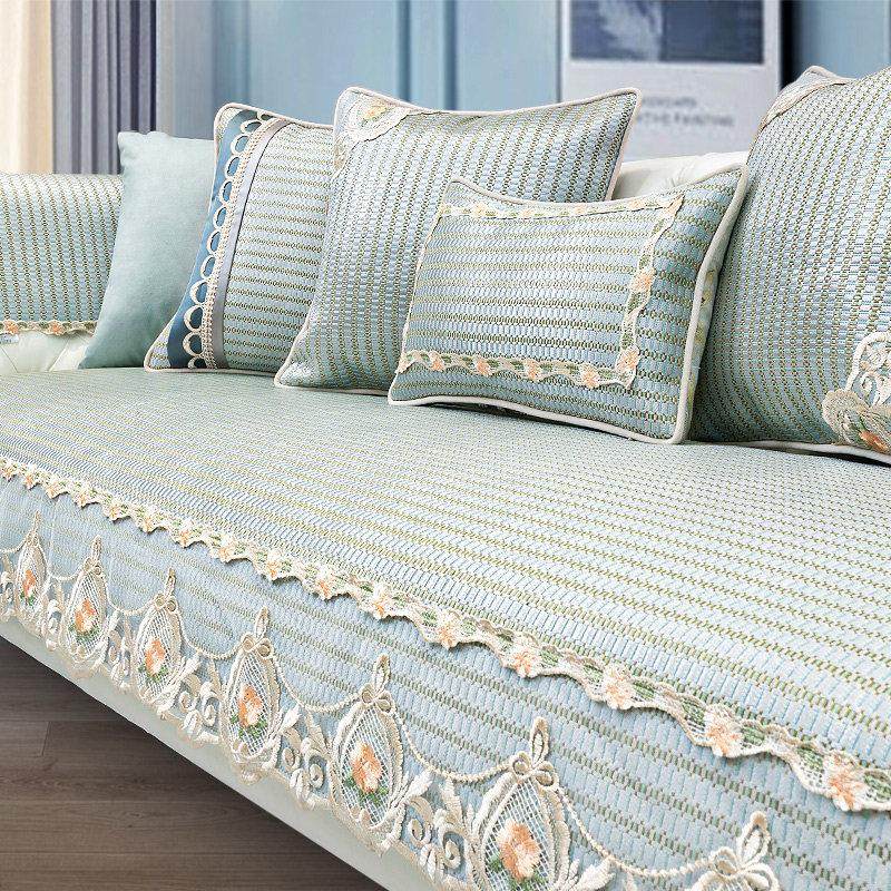 夏季沙发垫轻奢风简约现代冰丝凉席藤席沙发套罩防滑欧式沙发坐垫,居家布艺,沙发垫,淘宝优惠券,粉丝福利购,淘宝优惠卷