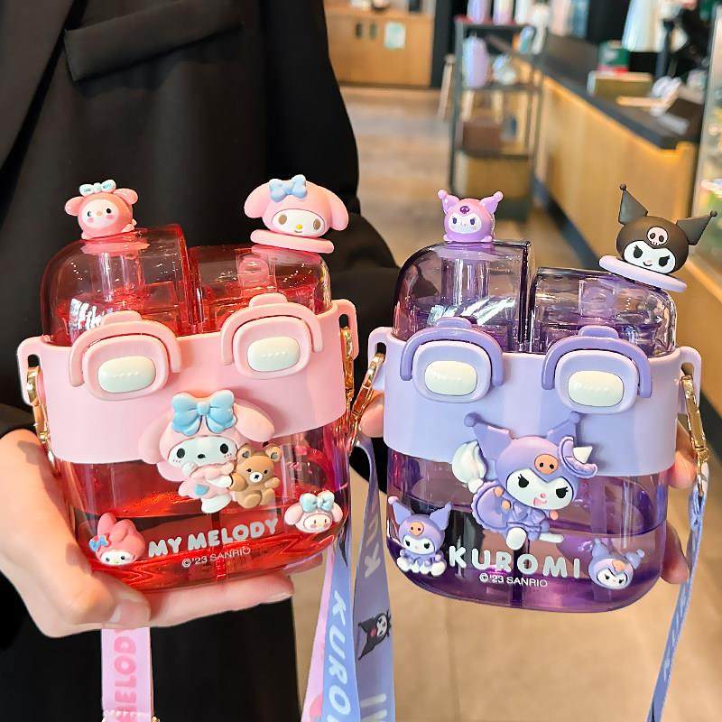 库洛米儿童水杯女孩吸管夏季学生上学专用分仓双饮杯新款2025水壶,餐饮具,随手杯,淘宝优惠券,粉丝福利购,淘宝优惠卷