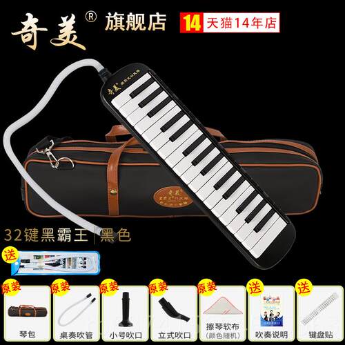 正品奇美黑王口琴37键32键小学生风专用堂吹管课乐器初霸学者专业