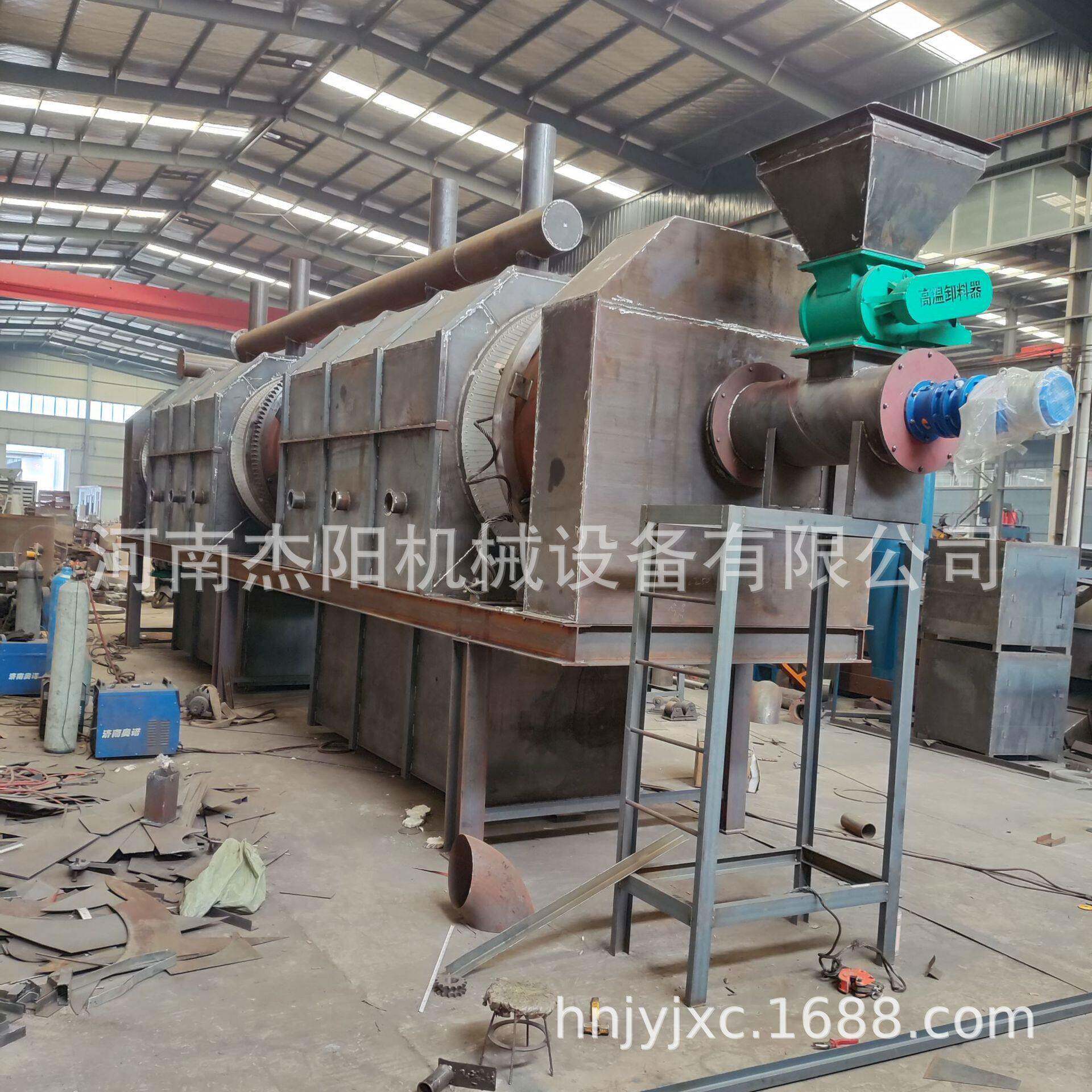 大型滚筒式炭化炉渣艾叶艾绒炭化设备干馏式木炭机生产线