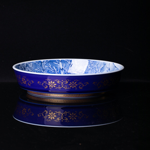 稀雀 盛古珍玩 青花雪竹图壶承