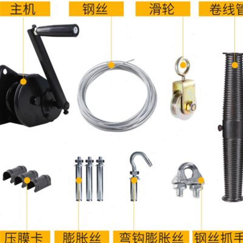 全钢养殖场卷帘机畜牧加厚铸铁卷帘机大棚手动升降器卷膜器卷帘布