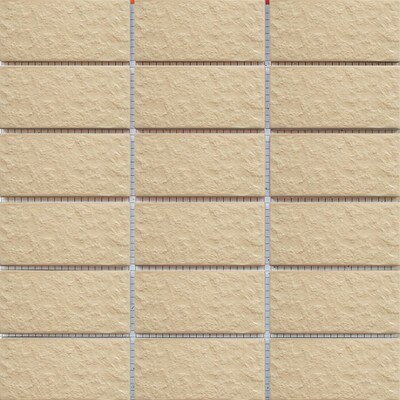 4595mm外墙瓷砖彩码砖纸皮砖土黄色外墙砖麻面通体砖 物业装修
