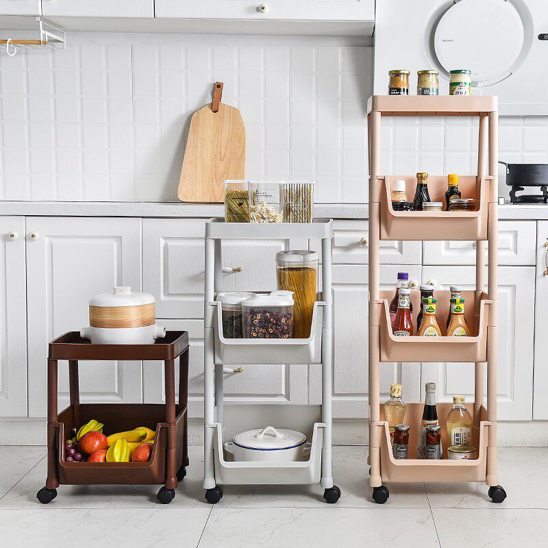 厨房蔬菜置物架收纳筐落地式多层塑料家用收纳架子菜架菜果蔬篮子