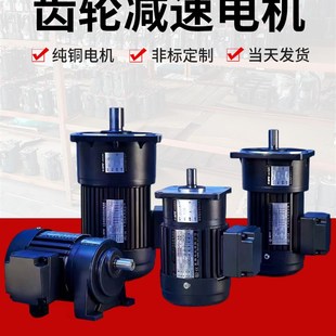 齒輪減速電機380V立式 變頻調(diào)速電動機小金剛減速機 400W750W晟邦款