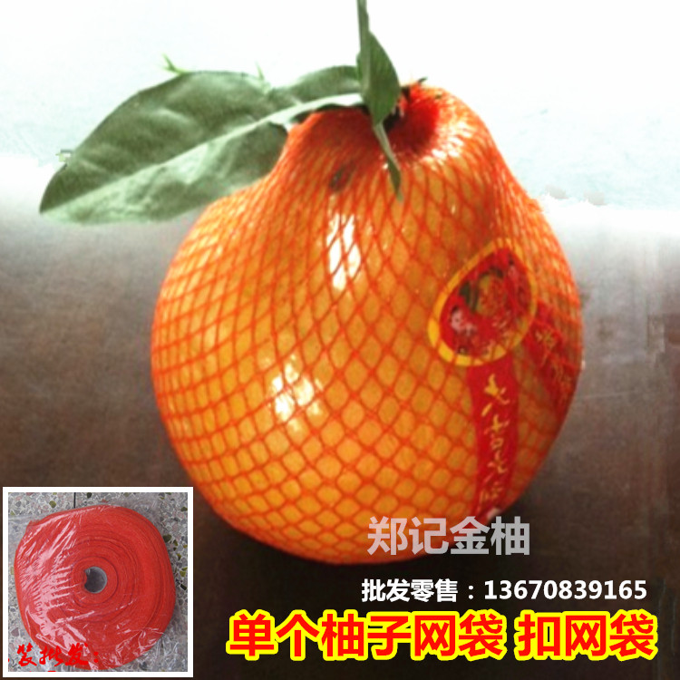 单个柚子网兜一捆网眼袋梅州金柚红肉蜜柚网兜 沙田柚网袋 网袋子