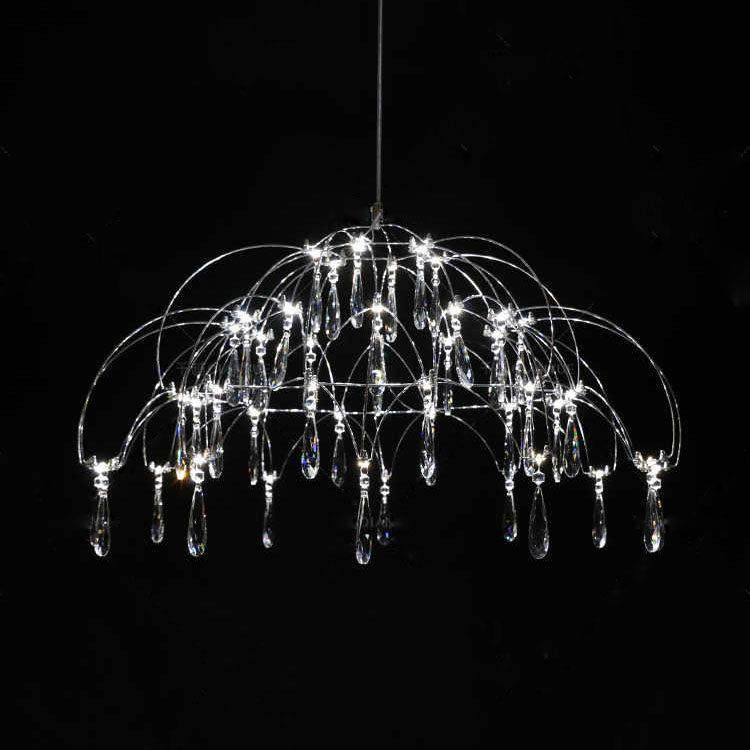 天穹之伞水晶吊灯萤火虫火花球餐厅灯创意艺术设计感圆桌灯后现代,家装灯饰光源,客厅吊灯,淘宝优惠券,粉丝福利购,淘宝优惠卷