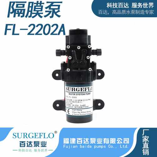 FL-2202A 12V微型直流电动喷雾水泵打药雾化小型水泵高压自吸水泵