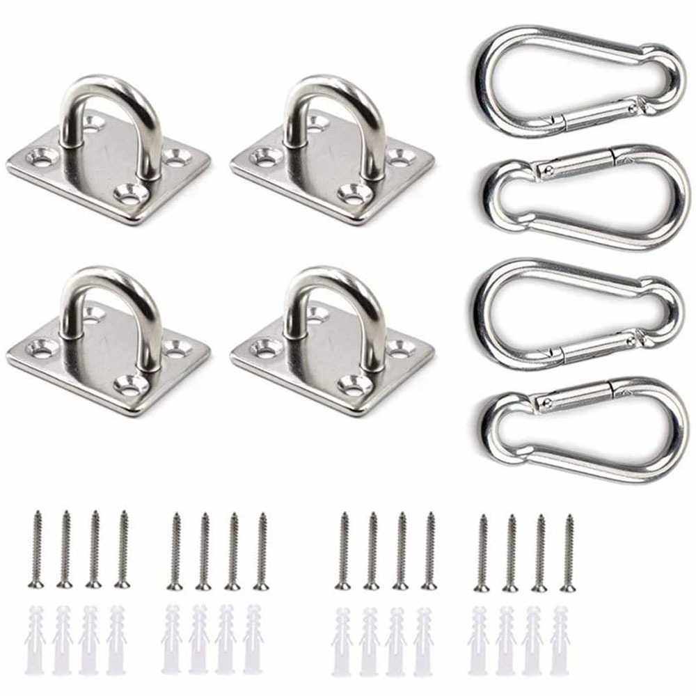不锈钢304秋千吊钩 吊床悬挂盘 吊椅配件 挂钩 方形门扣 弹簧钩,五金/工具,吊钩/抓钩,淘宝优惠券,粉丝福利购,淘宝优惠卷