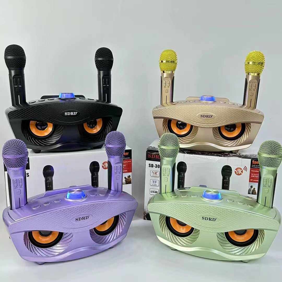 SD-306无线蓝牙音箱话筒K歌宝家庭式KTV户外电视音箱低音炮