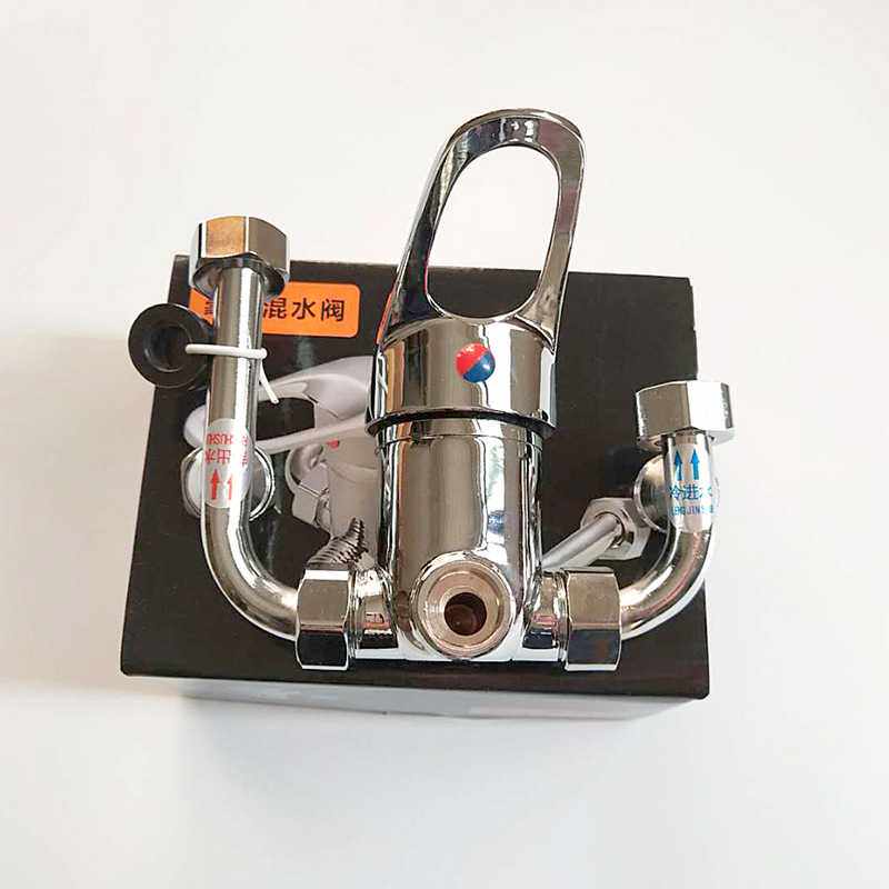 长期供应电热水器 混合阀 35大阀芯铜阀体明装U型混水阀锌手把