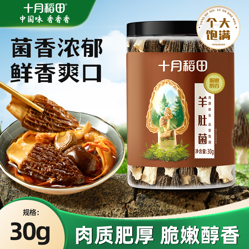 十月稻田羊肚菌30g干货煲汤食材