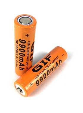 橙色GIF9900毫安18650锂电池玩具小风扇动力手电筒电动工具电池组