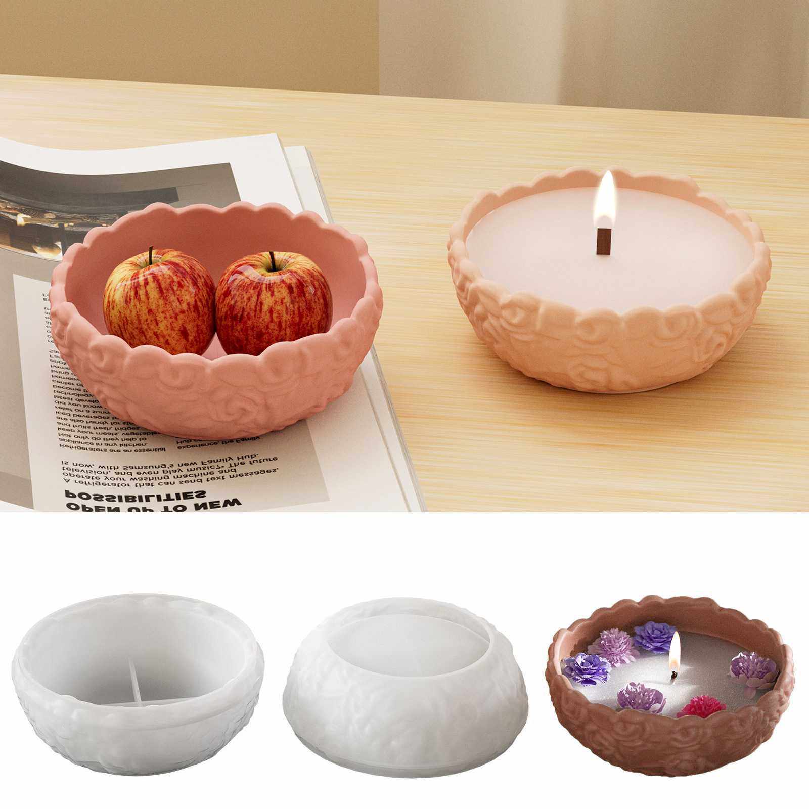 纵博硅胶diy滴脂香薰石膏蜡烛杯蜡烛碗玫瑰花朵花纹收纳碗模具,家居饰品,香薰蜡烛,淘宝优惠券,粉丝福利购,淘宝优惠卷