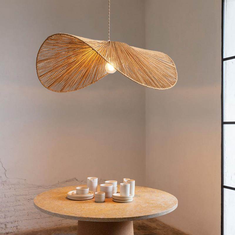 日式侘寂风复古吊灯简约创意卧室客厅灯餐厅手工编织民宿麻绳灯具,家装灯饰光源,智能吊灯,淘宝优惠券,粉丝福利购,淘宝优惠卷