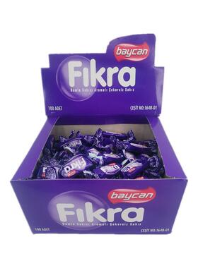 土耳其Fikra菲克拉草莓口味无糖口香糖乳香味香口胶咀嚼糖100粒