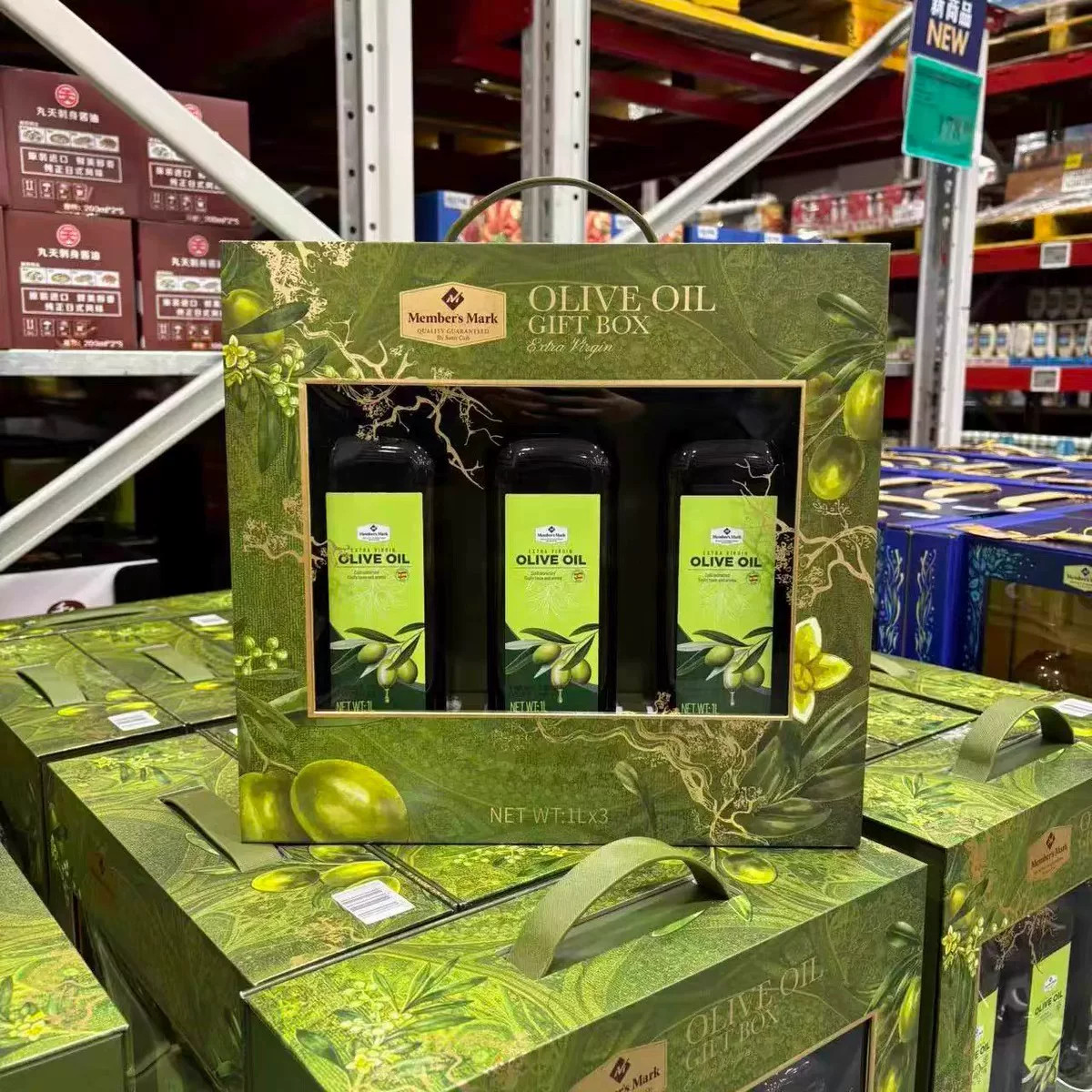 山姆意大利进口特级初榨橄榄油礼盒装家用食用油礼盒套装3瓶装图片