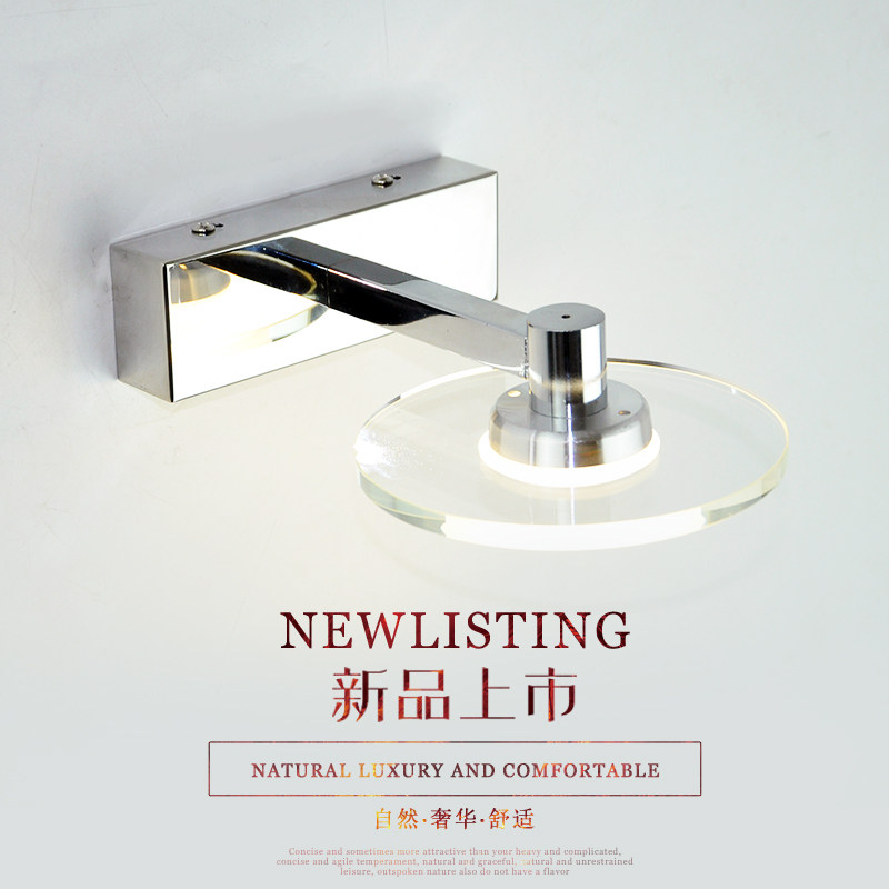 镜前灯壁灯LED单头防水防雾防锈浴室卫K生间梳妆镜灯水晶变光灯具