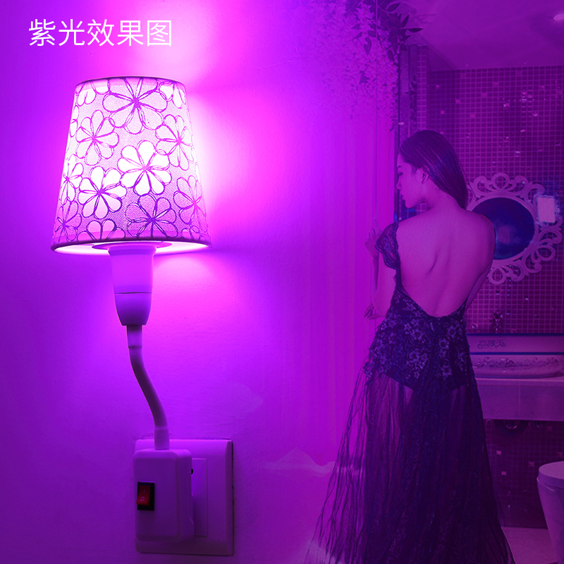 插电台灯浪漫情侣情调小夜灯睡眠卧室氛围灯床头室V内七彩灯护眼