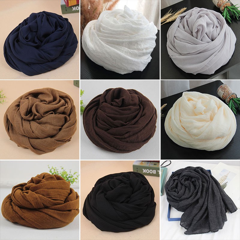 2021新款深灰色围巾女春u秋韩版百搭冬天保暖薄款围脖纯色超大披