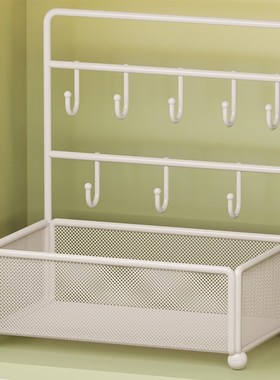 玄关钥匙收纳摆件入户门r口桌面装饰盒鞋柜上的置物架挂墙整理神