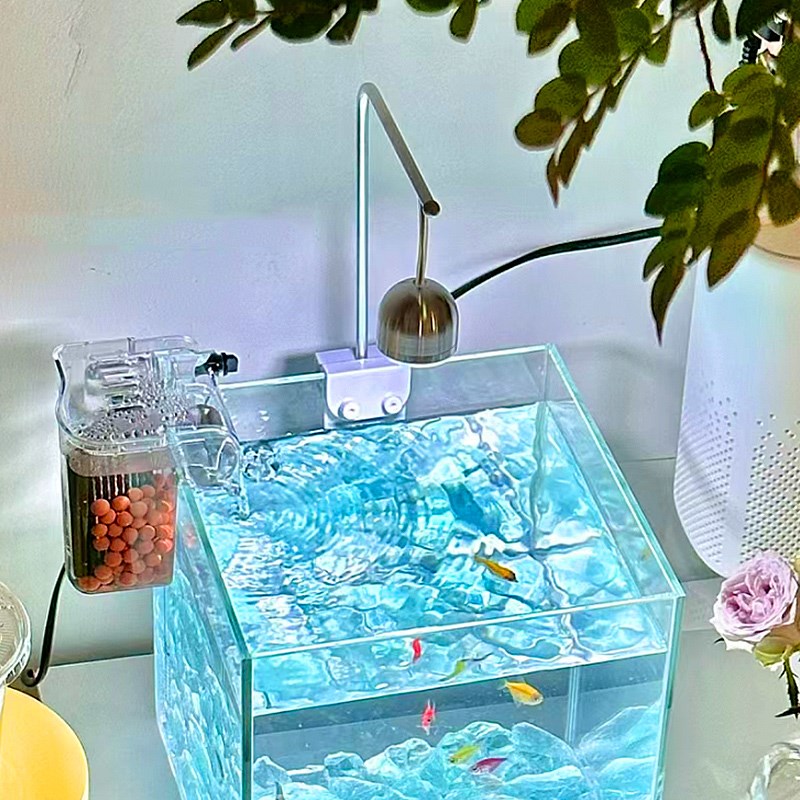 鱼缸吊灯高亮度LED夹灯小型水草缸热带鱼M乌龟缸苔藓瓶金鱼水族箱