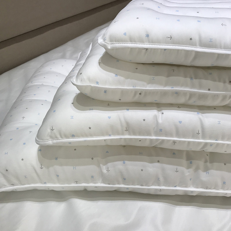 全棉宝宝羽丝棉枕头 儿童幼儿午睡I定型枕芯 矮枕薄枕夏季