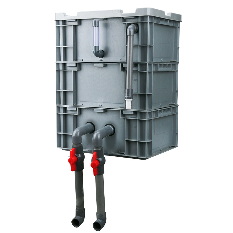 周转箱过滤箱鱼缸过滤器滴流u盒上置过滤盒外置鱼池水循环系统 di