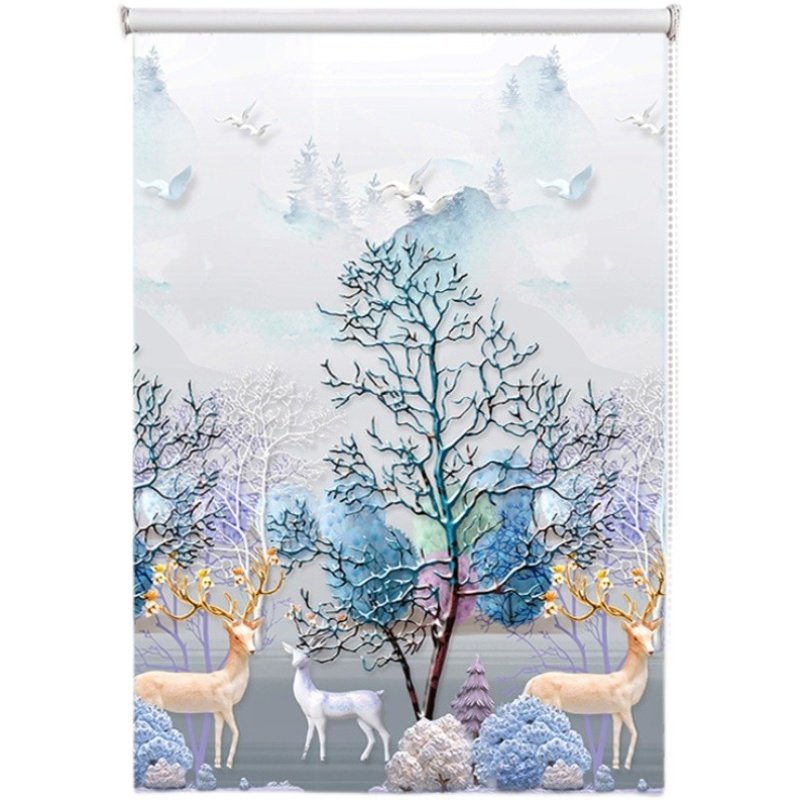 卷帘窗帘全遮光2023年新款卫生间厨房免打孔O遮阳帘升降手拉卷拉,居家布艺,成品窗帘,淘宝优惠券,粉丝福利购,淘宝优惠卷