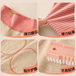 男童加绒保暖裤秋冬款女童加x厚德绒发热秋裤儿童打底裤冬季棉裤