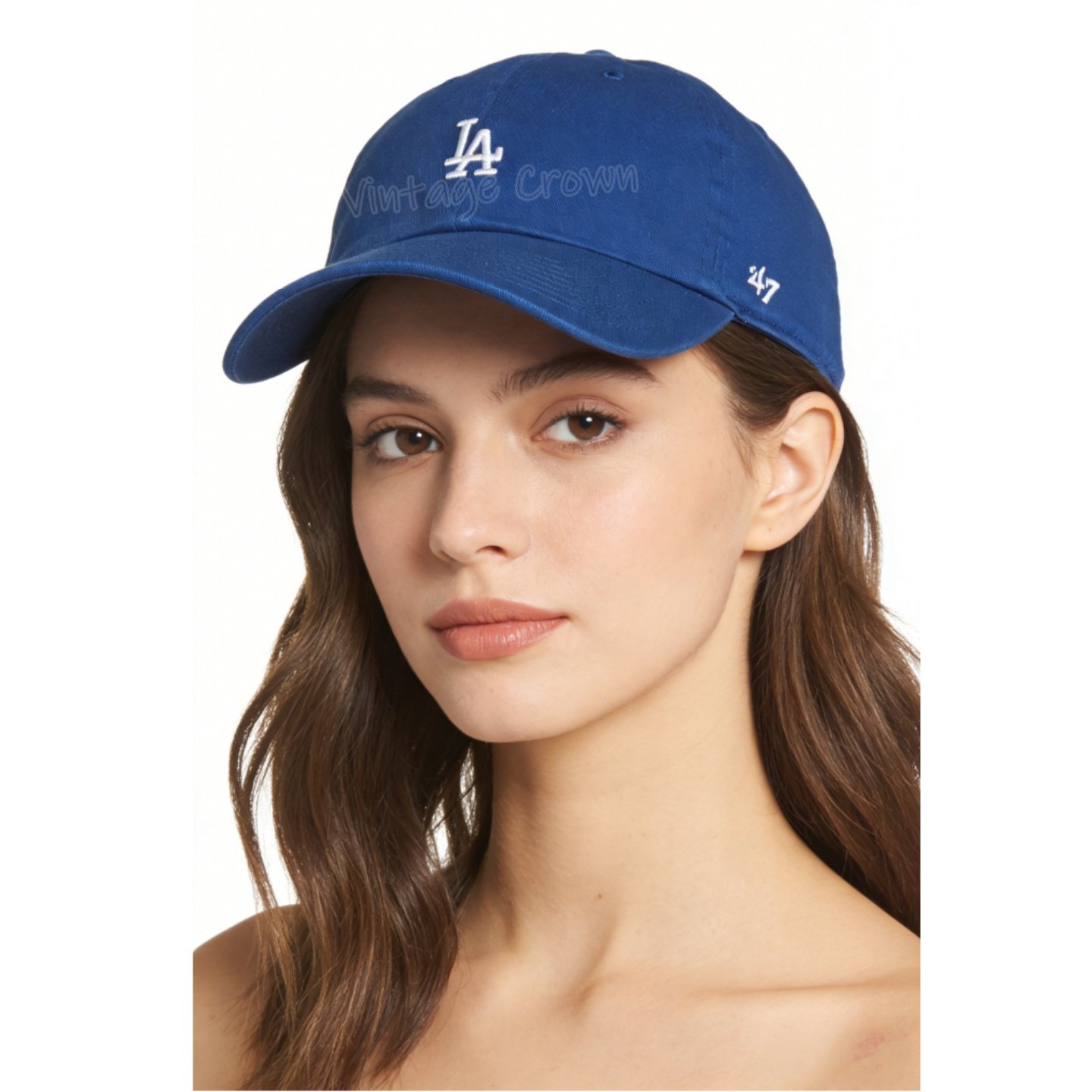 47Brand天蓝色LA棒球帽男女款百搭NY字母刺绣休闲弯檐帽鸭舌帽潮