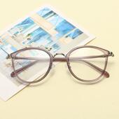 正品 超轻素颜防辐抗蓝光镜透明复古大框平光射镜护眼眼可配近视镜