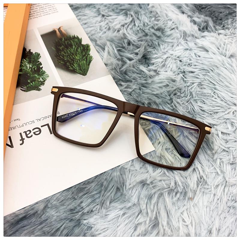 正品2022新韩版潮士大宽脸近视眼镜复古防蓝女光辐射方形素颜款男